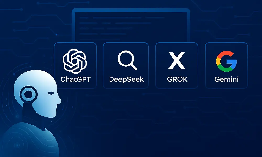 ChatGPT vs DeepSeek vs GROK vs Gemini: A Deep Dive into the Future of AI 1