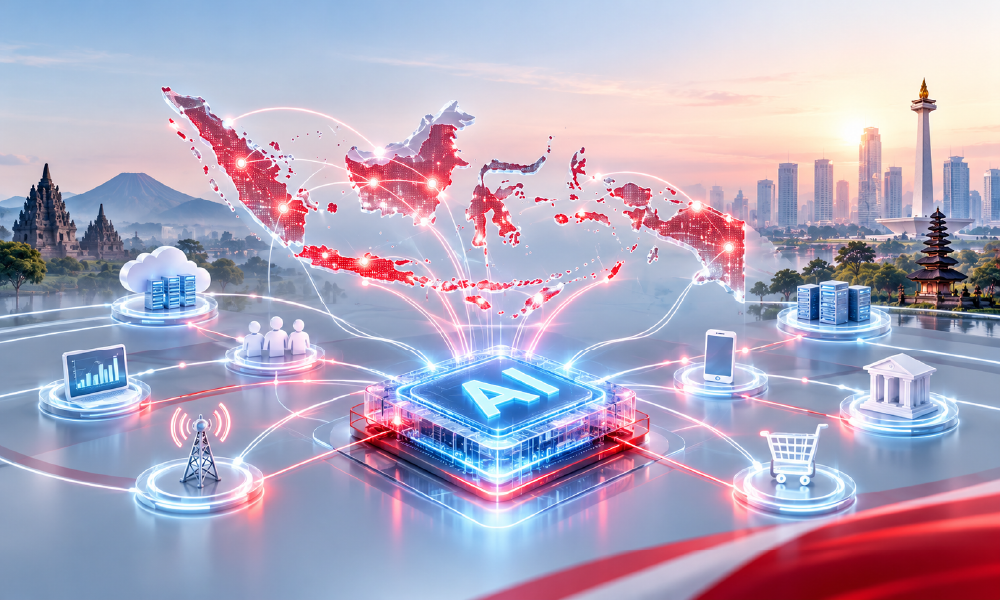 AI-focused digital network representing Indonesia's .ai.id domain namespace.